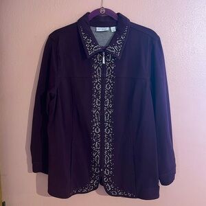 Purple Embellished Jacket